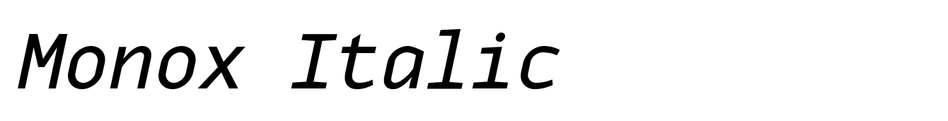 Monox Italic